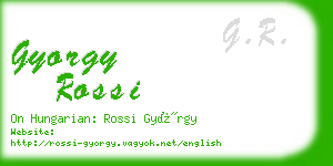 gyorgy rossi business card